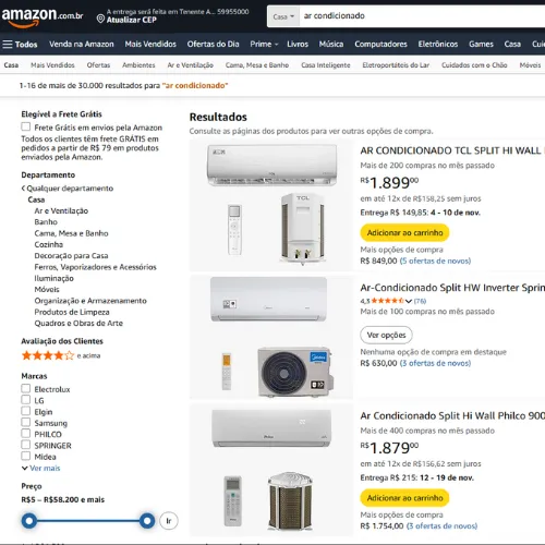 Site da Amazon