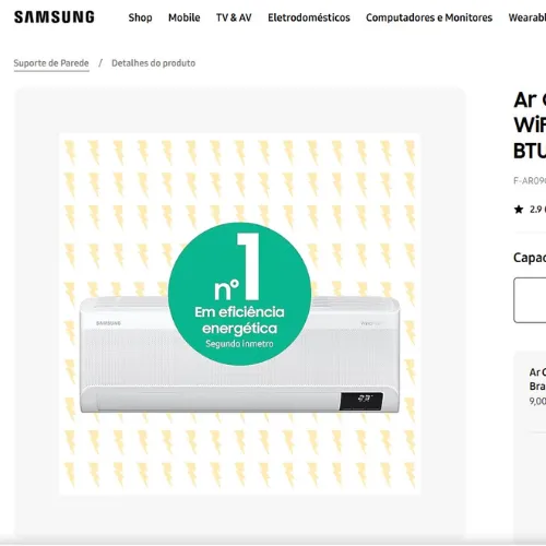 Site da Samsung