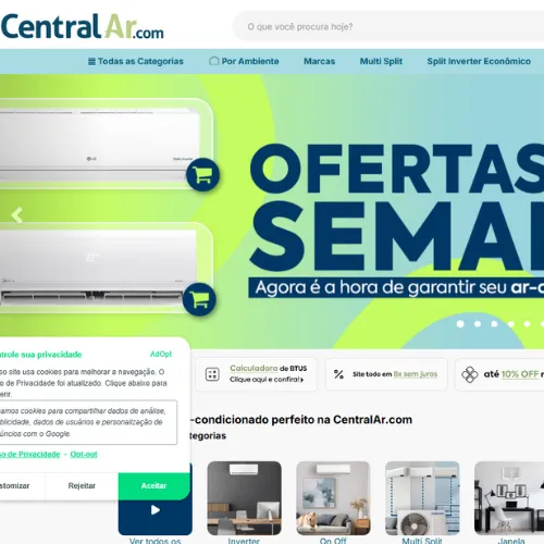 Site do Central Ar