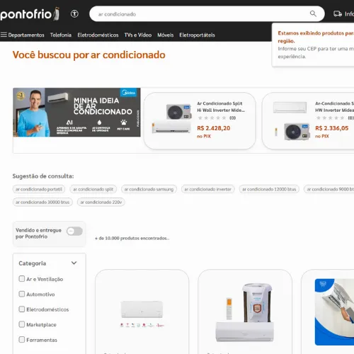 Site do Ponto Frio